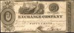 New York, New York. New York Joint Stock Exchange Company. Aug. 4, 1837. 50 Cents. Very Fine.