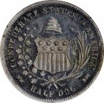 1861 (1879) Scott Confederate Half Dollar Token. Breen-8003. White Metal. MS-63 PL (NGC).