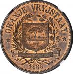 SOUTH AFRICA. Orange Free State. Pattern Penny, 1888. NGC MS-64 RB.