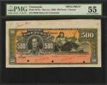 VENEZUELA. Banco de Venezuela. 500 Pesos, 19xx (ca. 1900). P-S274s. Specimen. PMG About Uncirculated