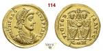 TEODOSIO I  (379-395)  Solido (380-382)  Mediolanum  D/ Busto diademato, drappeggiato e corazzato  R
