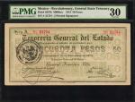 MEXICO--REVOLUTIONARY. General State Treasury. 50 Pesos, 1913. P-S557b. PMG Very Fine 30.