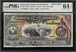 GUATEMALA. Banco de Occidente. 5 Pesos, 1919. P-S176bs. Specimen. PMG Choice Uncirculated 64 EPQ.