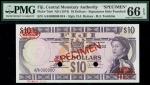Central Monetary Authority of Fiji, specimen 10 dollars, ND (1974), A/6 000000 016, (Pick 74s8, TBB 