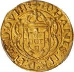 PORTUGAL. Cruzado, ND (1481-95). Lisbon Mint. Joao II. PCGS AU-55.