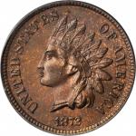 1872 Indian Cent. Snow-10a, FS-901. Shallow N. MS-65 RB (PCGS).