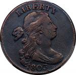 1803 Draped Bust Cent. Small Date, Small Fraction. VF Details--Cleaning (PCGS).