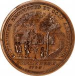 1756 (post-1874) Colonel John Armstrong / Kittanning Destroyed Medal. Copy Dies. Bronze. 48 mm. Juli
