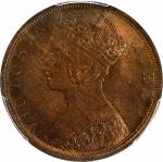 1901年香港一仙。伦敦造币厂。HONG KONG. Cent, 1901. London Mint. Victoria. PCGS MS-63 Red Brown.