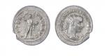 公元241-243年罗马帝国戈尔迪安三世与太阳神银币 ANACS VF30