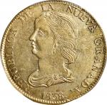 COLOMBIA. 16 Pesos, 1838-POPAYAN RU. Popayan Mint. PCGS AU-58.
