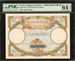 FRANCE. Banque de France. 50 Francs, ND (1927-30). P-77sp. Specimen Proof. PMG Choice Uncirculated 6