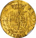 SPANISH NETHERLANDS. Tournai. 2 Albertins, 1601. Albert & Isabella. NGC MS-61.