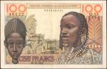 FRENCH WEST AFRICA. Institut dEmission de lAfrique Occidentale Française et du Togo. 100 Francs, 195