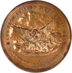 1871 (1872) Chicago Fire Commemorative Medal. Bronze. 51 mm. By William Barber. Julian CM-13. MS-62 