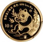 1991年熊猫P版精制纪念金币1/10盎司 PCGS Proof 69