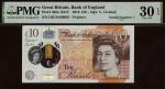 Bank of England, V. Cleland, polymer £10, 2016, serial number DD16 000001, (EPM B415, Pick 395a), in