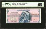 Series 692. Military Payment Certificate. $10. PMG Gem Uncirculated 66 EPQ.