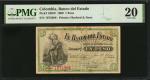 COLOMBIA. Banco del Estado. 1 Peso, 1900. P-S504f. PMG Very Fine 20.