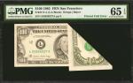 Fr. 2171-L. 1985 $100 Federal Reserve Note. San Francisco. PMG Gem Uncirculated 65 EPQ. Printed Fold