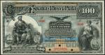 Banco de Espana y Rio de la Plata, Uruguay, specimen 100 pesos, Montevideo, 1 January 1888, red zero