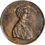 1860 Abraham Lincoln Political Medal. DeWitt-AL 1860-41, Cunningham 1-500C, King-38. Copper. MS-62 B