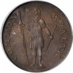 1788 Massachusetts Cent. Ryder 10-L, W-6280. Rarity-2+. Period After MASSACHUSETTS. AU-58 (PCGS).