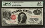 Lot of (2). Fr. 37. 1917 $1  Legal Tender Notes. PMG About Uncirculated 50. Consecutive.