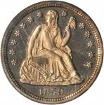 1859 Liberty Seated Dime. Proof-64 Cameo (PCGS).
