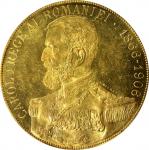 ROMANIA. 50 Lei, 1906. Brussels Mint. Carol I. PCGS MS-61.