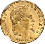 FRANCE Second Empire / Napoléon III (1852-1870). 5 francs tête laurée 1865, A, Paris.