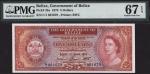 Government of Belize, 5 Dollars, 1st June 1975, serial number C/1 061679, (Pick 35a), in PMG holder 