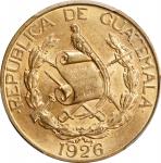 GUATEMALA. 5 Quetzales, 1926. Philadelphia Mint. PCGS MS-62.