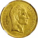 VENEZUELA. 100 Bolivares, 1888. Caracas Mint. NGC AU-58.