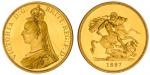Great Britain. Victoria (1837-1901). Golden Jubilee 11-piece Proof Set, 1887. Five Pounds to Threepe