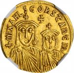 THEOPHILUS with CONSTANTINE and MICHAEL III, 829-842. AV Solidus (4.45 gms), Constantinople Mint, 83