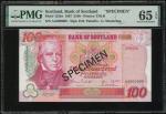 1997年苏格兰银行100镑样票，编号AA000000，PMG 65EPQ