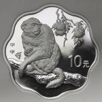 2004年甲申(猴)年生肖纪念银币1盎司梅花形 NGC PF 66