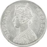 India - Colonial，BRITISH INDIA: Victoria, Empress, 1876-1901, AR rupee, 1897-C, KM-492, scarce date,