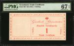 GREENLAND. Lot of (3) Trade Certificates. 1, 5 & 20 Skilling, ND (1941). P-M5, M6 & M7. PMG About Un