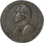 1789 (ca. 1792) Washington Born Virginia Copper. Legend Reverse. Musante GW-32, Baker-60, var, W-107