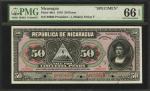 NICARAGUA. Republica De Nicaragua. 50 Pesos, 1910. P-48s1. Specimen. PMG Gem Uncirculated 66 EPQ.