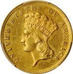 1868 Three-Dollar Gold Piece. AU Details--Altered Surfaces (PCGS).