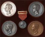 ESPAGNE - SPAINAlphonse XIII (1886-1931). Coffret de 4 médailles et d’une décoration, jurement de la