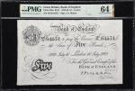 1928年英国英格兰银行5镑。GREAT BRITAIN. Bank of England. 5 Pounds, 1928. P-320a. B215. PMG Choice Uncirculated