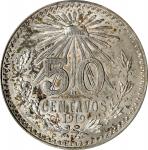 MEXICO. 50 Centavos, 1919-M. Mexico City Mint. PCGS MS-63.