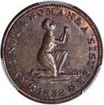 1838 Am I Not A Woman. HT-81; Low-54. Rarity-1. Copper. 28 mm. MS-63 BN (NGC).