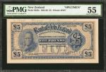1924-28年新西兰银行伍磅。样票。NEW ZEALAND. Bank of New Zealand. 5 Pounds, 1924-28. P-S235s. Specimen. PMG About