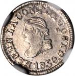 ECUADOR. 1/4 Real, 1850-GJ. Quito Mint. NGC AU-50.