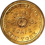 New York--New York. Undated Colgate & Co. Toilet Soaps. Bowers-NY-4142, Rulau-78. Gilt Brass. 37 mm.